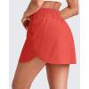 imageG4Free A Line Golf Skirts for Women 15 Elastic High Waisted Tennis Skorts Soft Casual Athletic Inner Shorts 4 PocketsRust Orange