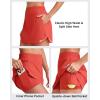 imageG4Free A Line Golf Skirts for Women 15 Elastic High Waisted Tennis Skorts Soft Casual Athletic Inner Shorts 4 PocketsRust Orange