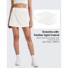 imageG4Free BareFeel 15 Golf Skirts for Women High Waisted A Line Casual Athletic Skorts Inner Shorts with 2 PocketsWhite