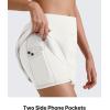 imageG4Free BareFeel 15 Golf Skirts for Women High Waisted A Line Casual Athletic Skorts Inner Shorts with 2 PocketsWhite