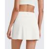 imageG4Free BareFeel 15 Golf Skirts for Women High Waisted A Line Casual Athletic Skorts Inner Shorts with 2 PocketsWhite
