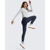 imageG4Free BareFeel Fleece Lined Leggings for Women High Waisted Thermal Lounge Yoga Pants with Back Pocket 252729Dark Navy