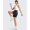 imageG4Free Chillwhisp Split Running Shorts for Women 3 Builtin Shorts for Athletic Workout GymBlackBlack