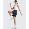 imageG4Free Chillwhisp Split Running Shorts for Women 3 Builtin Shorts for Athletic Workout GymPure Dark Navy