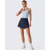 imageG4Free Drawstring Golf Skirts for Women  15 Athletic Curved Hem Tennis Skort Casual Skorts Inner Shorts with Ball PocketDark Navy