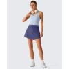 imageG4Free Drawstring Golf Skirts for Women  15 Athletic Curved Hem Tennis Skort Casual Skorts Inner Shorts with Ball PocketDusky Purple