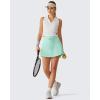 imageG4Free Drawstring Golf Skirts for Women  15 Athletic Curved Hem Tennis Skort Casual Skorts Inner Shorts with Ball PocketMint