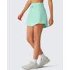 imageG4Free Drawstring Golf Skirts for Women  15 Athletic Curved Hem Tennis Skort Casual Skorts Inner Shorts with Ball PocketMint