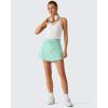 imageG4Free Drawstring Golf Skirts for Women  15 Athletic Curved Hem Tennis Skort Casual Skorts Inner Shorts with Ball PocketMint