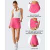 imageG4Free Drawstring Golf Skirts for Women  15 Athletic Curved Hem Tennis Skort Casual Skorts Inner Shorts with Ball PocketRosy Pink