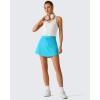 imageG4Free Drawstring Golf Skirts for Women  15 Athletic Curved Hem Tennis Skort Casual Skorts Inner Shorts with Ball PocketSky Blue