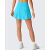 imageG4Free Drawstring Golf Skirts for Women  15 Athletic Curved Hem Tennis Skort Casual Skorts Inner Shorts with Ball PocketSky Blue