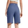imageG4Free EverGoing Bermuda Shorts for Women 10  High Waisted Knee Length Athletic Casual Shorts with PocketsDenim Blue