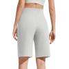 imageG4Free EverGoing Bermuda Shorts for Women 10  High Waisted Knee Length Athletic Casual Shorts with PocketsLight Gray