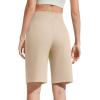 imageG4Free EverGoing Bermuda Shorts for Women 10  High Waisted Knee Length Athletic Casual Shorts with PocketsLight Khaki