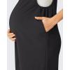 imageG4Free EverGoing Maternity Overalls with Pockets Adjustable Straps Pregnancy Wide Leg Jumpsuit Shorts Casual WorkBlack