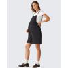 imageG4Free EverGoing Maternity Overalls with Pockets Adjustable Straps Pregnancy Wide Leg Jumpsuit Shorts Casual WorkBlack