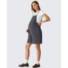 imageG4Free EverGoing Maternity Overalls with Pockets Adjustable Straps Pregnancy Wide Leg Jumpsuit Shorts Casual WorkDark Gray