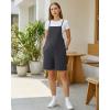 imageG4Free EverGoing Maternity Overalls with Pockets Adjustable Straps Pregnancy Wide Leg Jumpsuit Shorts Casual WorkDark Gray