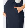 imageG4Free EverGoing Maternity Overalls with Pockets Adjustable Straps Pregnancy Wide Leg Jumpsuit Shorts Casual WorkDark Navy