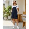 imageG4Free EverGoing Maternity Overalls with Pockets Adjustable Straps Pregnancy Wide Leg Jumpsuit Shorts Casual WorkDark Navy
