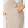 imageG4Free EverGoing Maternity Overalls with Pockets Adjustable Straps Pregnancy Wide Leg Jumpsuit Shorts Casual WorkLight Khaki