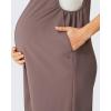 imageG4Free EverGoing Maternity Overalls with Pockets Adjustable Straps Pregnancy Wide Leg Jumpsuit Shorts Casual WorkTaupe