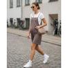imageG4Free EverGoing Maternity Overalls with Pockets Adjustable Straps Pregnancy Wide Leg Jumpsuit Shorts Casual WorkTaupe