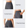 imageG4Free EverGoing Womens Athletic Shorts 6  High Waisted Wide Leg Dressy Casual Shorts with PocketsDark Gray