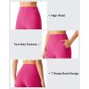 imageG4Free EverGoing Womens Athletic Shorts 6  High Waisted Wide Leg Dressy Casual Shorts with PocketsHot Pink