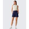 imageG4Free EverGoing Womens Athletic Shorts 6  High Waisted Wide Leg Dressy Casual Shorts with PocketsRoyal Blue
