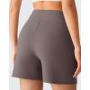 imageG4Free EverGoing Womens Athletic Shorts 6  High Waisted Wide Leg Dressy Casual Shorts with PocketsTaupe