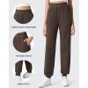 imageG4Free Flurrylux Cotton Fleece Lined Joggers for Women High Waist Sweatpants Winter Pants Warm Casual Lounge WorkoutTerracotta Brown