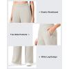 imageG4Free Flurrylux Cotton Fleece Lined Sweatpants Women Elastic Waist Wide Leg Lounge Pants Warm WinterDusty Taupe