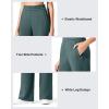imageG4Free Flurrylux Cotton Fleece Lined Sweatpants Women Elastic Waist Wide Leg Lounge Pants Warm WinterSage Green