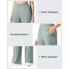 imageG4Free Flurrylux Cotton Fleece Lined Sweatpants Women Elastic Waist Wide Leg Lounge Pants Warm WinterSmoky Green