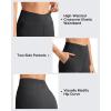 imageG4Free Ribbed Bermuda Shorts for Women 10 High Waisted Crossover Shorts with Pockets for Workout Casual SummerBlack