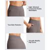 imageG4Free Ribbed Bermuda Shorts for Women 10 High Waisted Crossover Shorts with Pockets for Workout Casual SummerTaupe