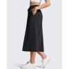 imageG4Free Smoofit ALine Midi Skirts for Women Modal Soft Drawstring Maxi Skirt Long Casual Fall with 2 PocketsBlack