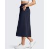 imageG4Free Smoofit ALine Midi Skirts for Women Modal Soft Drawstring Maxi Skirt Long Casual Fall with 2 PocketsDark Navy