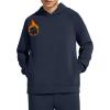 imageG4Free Smoofit Fleece Lined Hoodies Pullover for Men Warm Casual Fashion Sweatshirts with Pockets Fall WinterDark Blue
