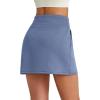 imageG4Free Smoofit Modal Soft Sweat Skirts for Women  ALine Drawstring Summer Casual Lounge Short Skirt with PocketsDenim Blue