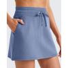 imageG4Free Smoofit Modal Soft Sweat Skirts for Women  ALine Drawstring Summer Casual Lounge Short Skirt with PocketsDenim Blue