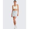 imageG4Free Smoofit Modal Soft Sweat Skirts for Women  ALine Drawstring Summer Casual Lounge Short Skirt with PocketsLight Gray