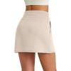 imageG4Free Smoofit Modal Soft Sweat Skirts for Women  ALine Drawstring Summer Casual Lounge Short Skirt with PocketsLight Khaki