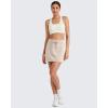 imageG4Free Smoofit Modal Soft Sweat Skirts for Women  ALine Drawstring Summer Casual Lounge Short Skirt with PocketsLight Khaki