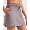 imageG4Free Smoofit Modal Soft Sweat Skirts for Women  ALine Drawstring Summer Casual Lounge Short Skirt with PocketsTaupe