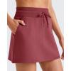imageG4Free Smoofit Modal Soft Sweat Skirts for Women  ALine Drawstring Summer Casual Lounge Short Skirt with PocketsWine