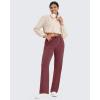 imageG4Free Smoofit Modal Soft Wide Leg Sweatpants Yoga Pants with Pockets Drawcord Casual Lounge PantsDark Burgundy