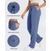 imageG4Free Smoofit Modal Soft Wide Leg Sweatpants Yoga Pants with Pockets Drawcord Casual Lounge PantsDenim Blue